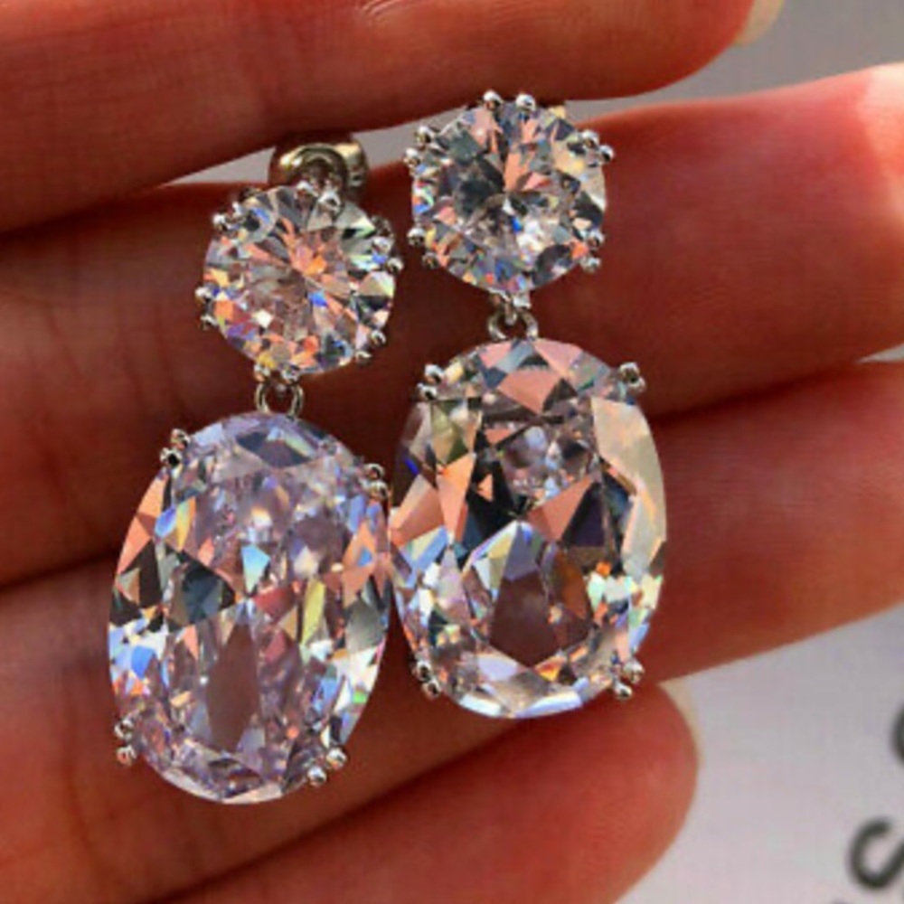 New Sterling silver Drop Earrings Women Jewelry
